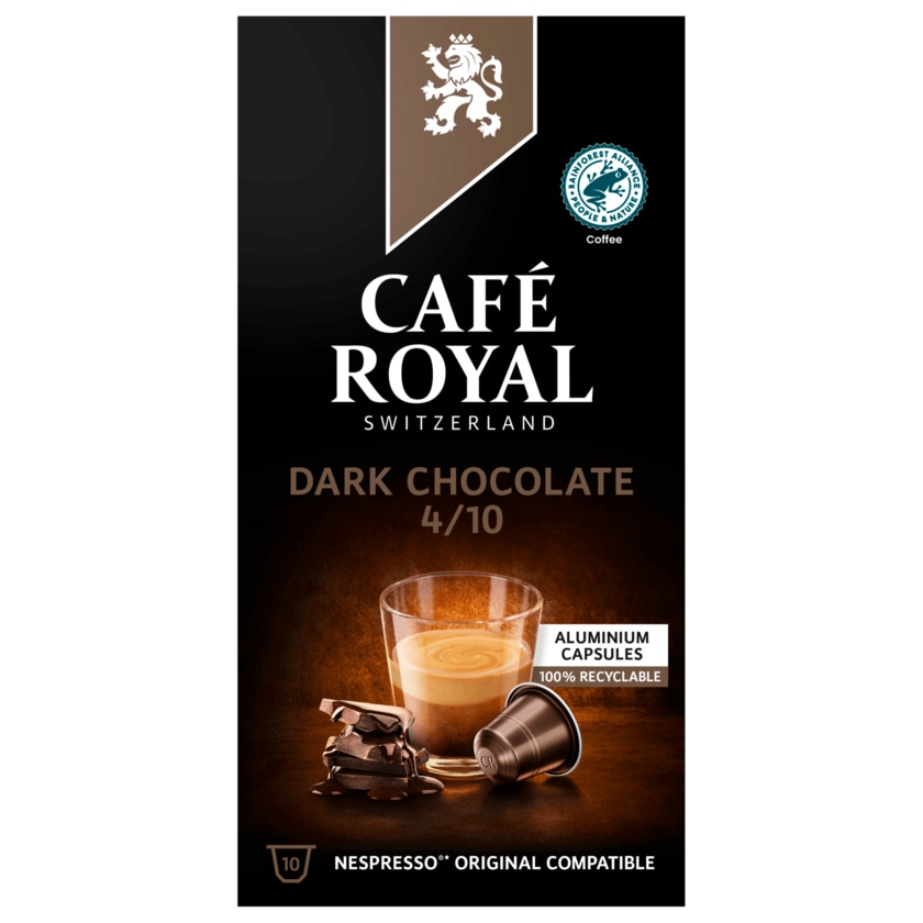 Café Royal Dark Chocolate 4/10 50g, 10 Kapseln